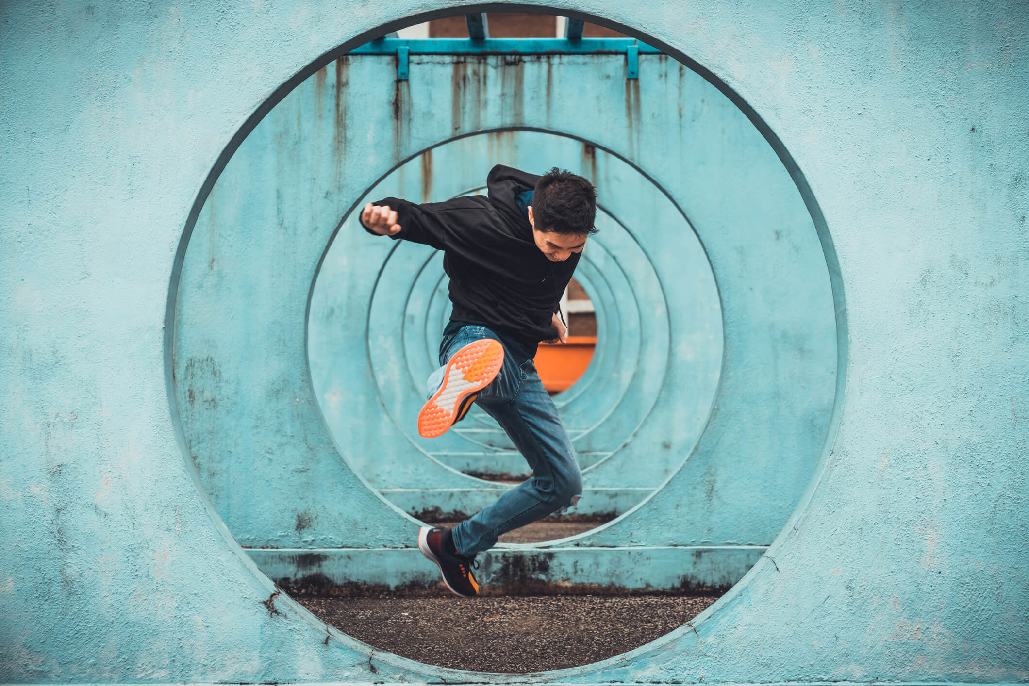 Man kicking