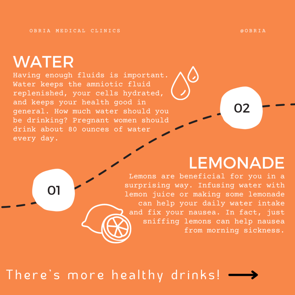 Water & Lemonade Healthy Pregnancy Drinks